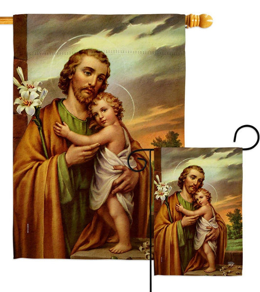 Garden Flag - Joseph & Jesus Religious Faith Decor Flag