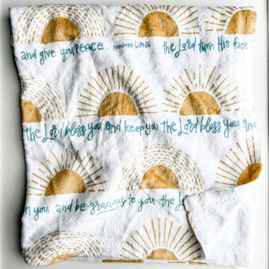 The Little Rose Shop - Scripture Blessing Minky Blanket