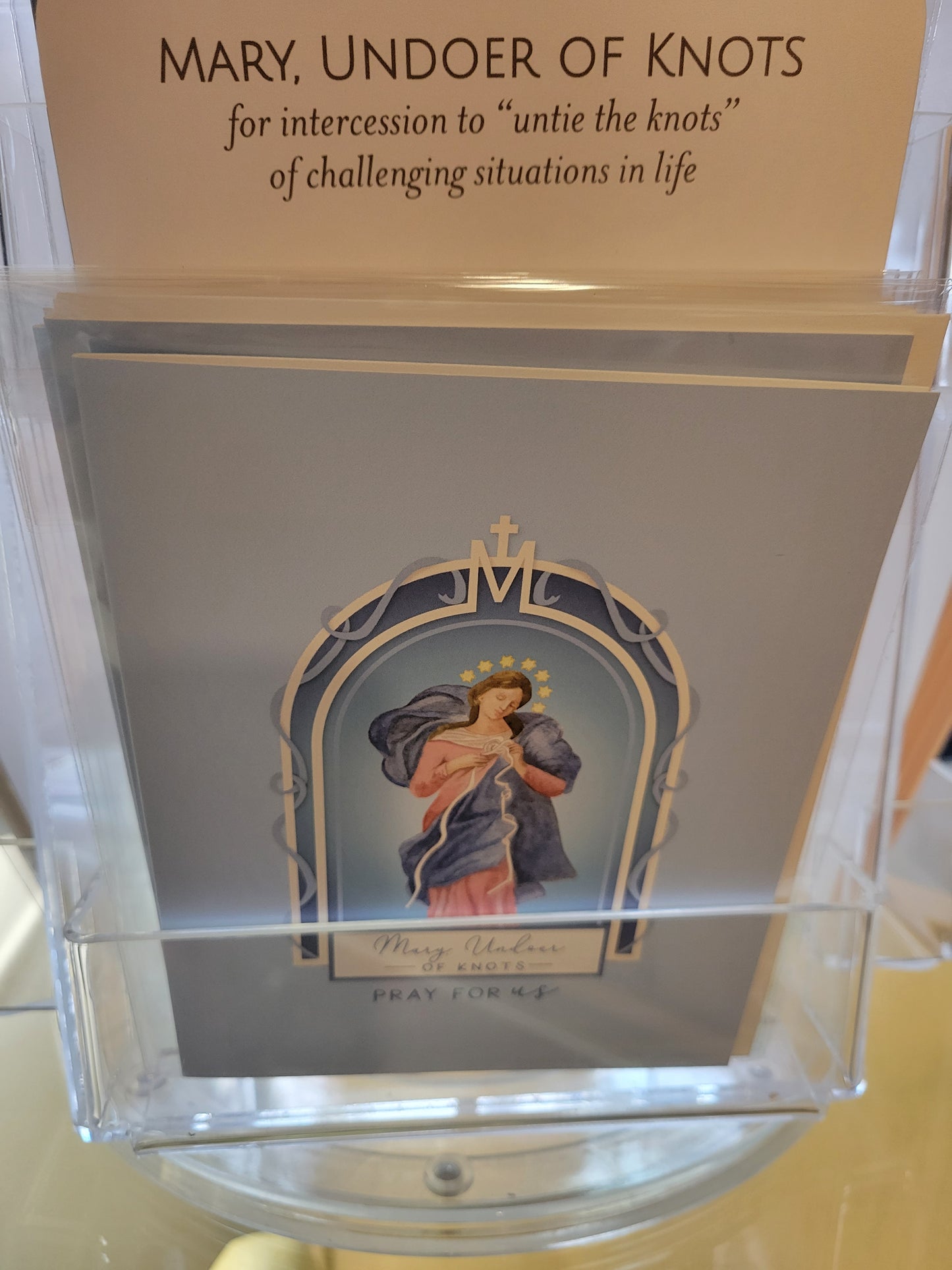 Mary, Undoer of Knots Novena Card | Blue