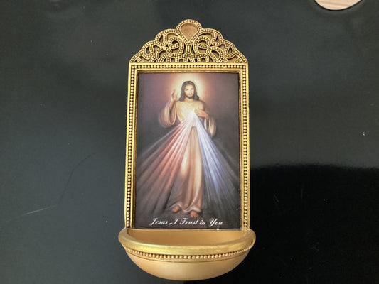 Gold Ornate Holy Water Font