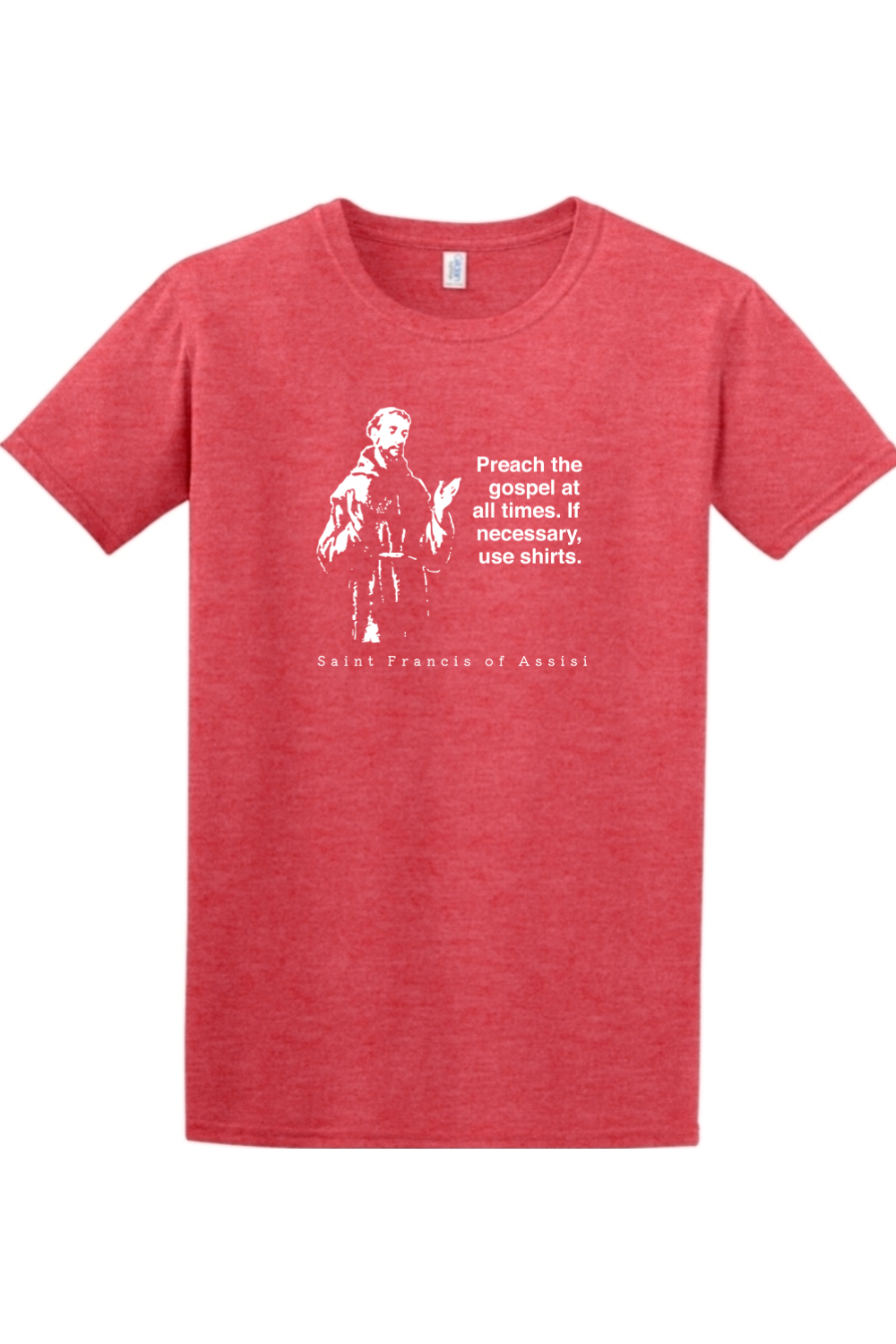Sock Religious - Preach the Gospel - St. Francis of Assisi Adult T-shirt