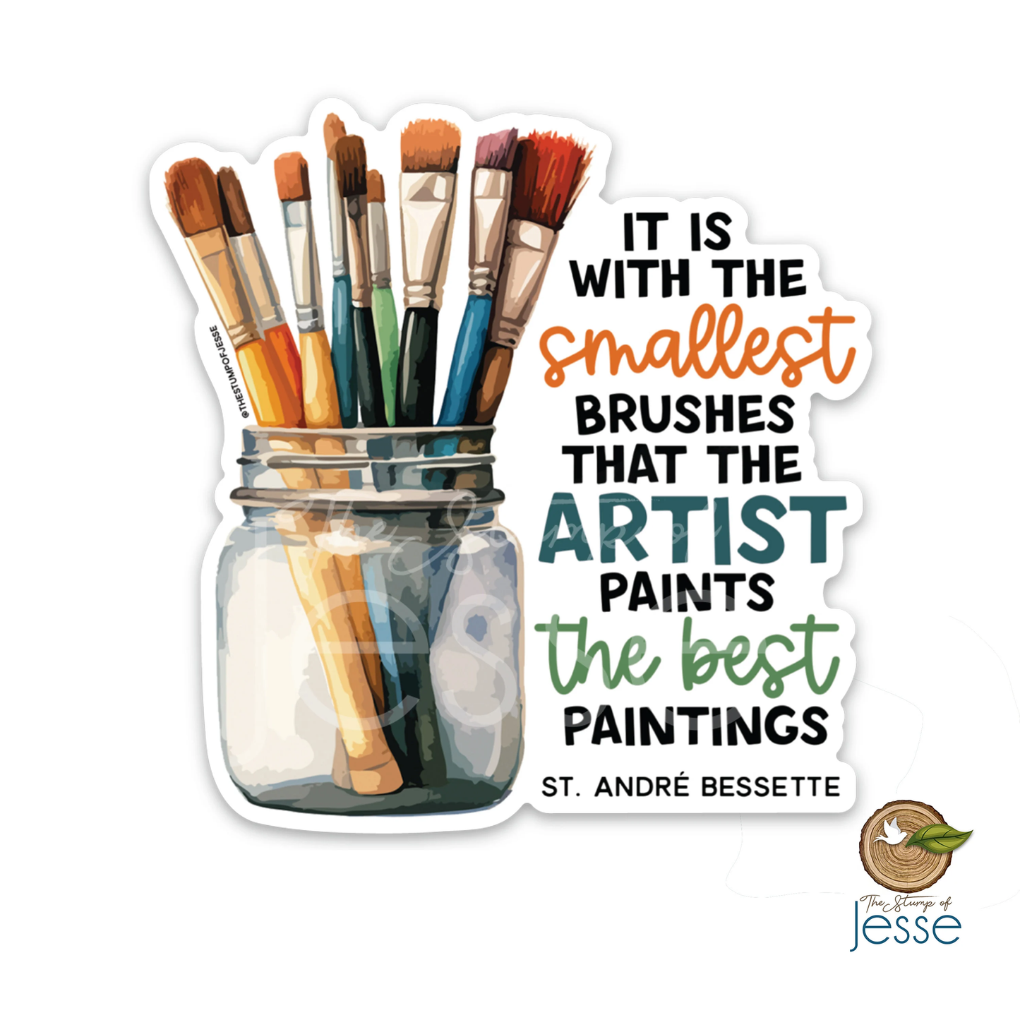 The Stump of Jesse - St. Andre Bessette Waterproof Sticker | Catholic Gift