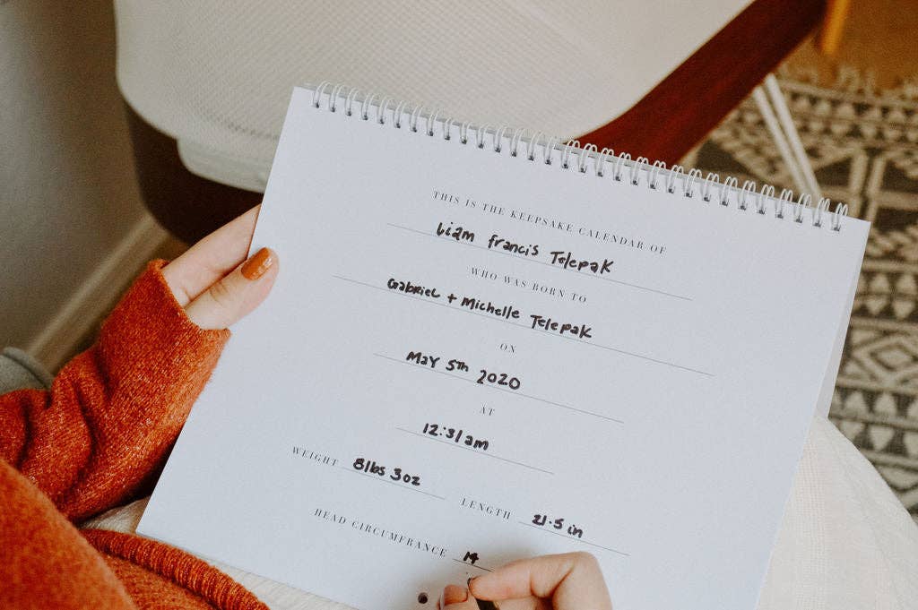 Be A Heart - Christian Baby Milestone Calendar | Gift | Keepsake Decor