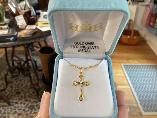 Fancy two tone Crucifix