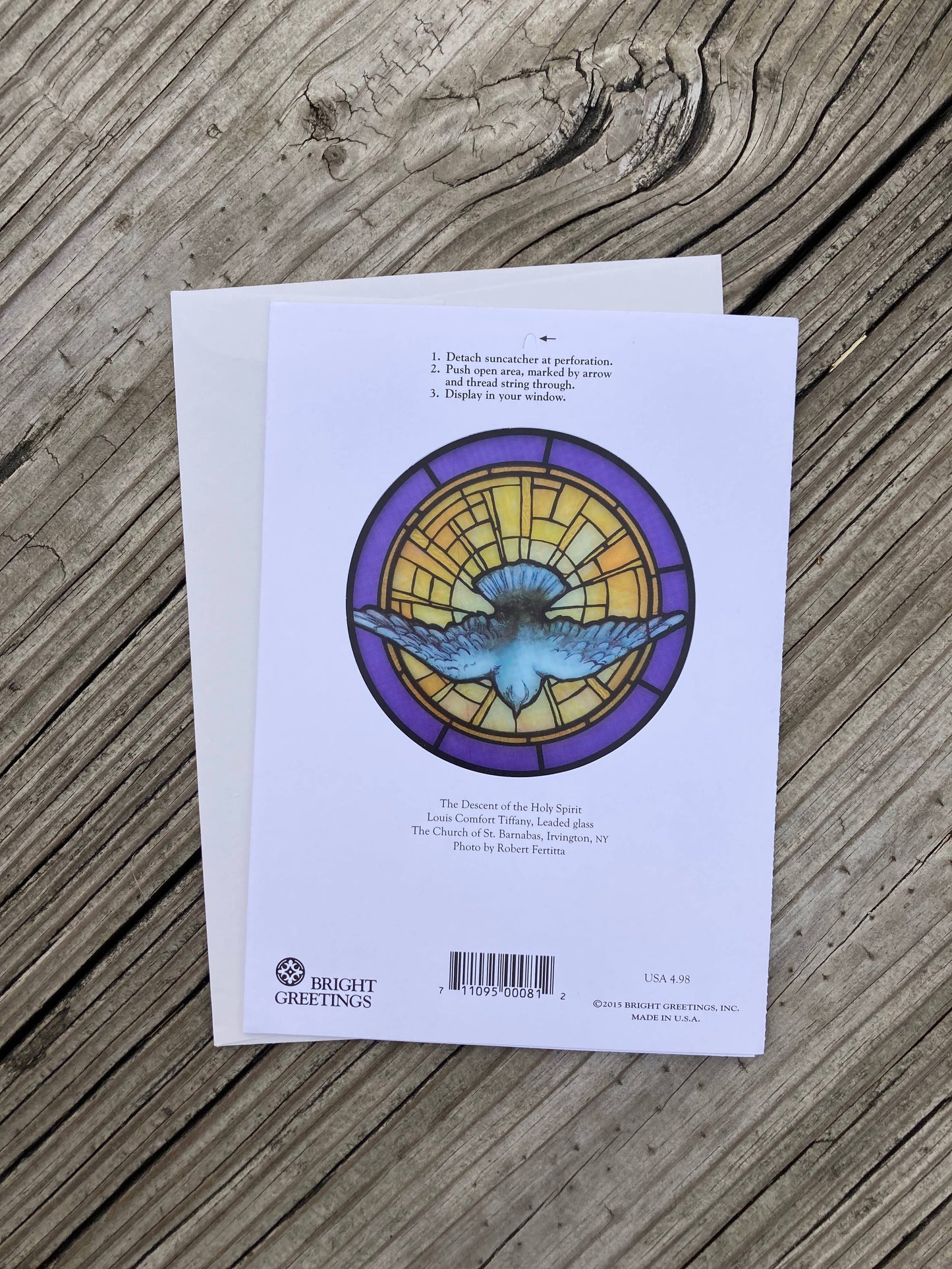 Bright Greetings - Sympathy descent of the Holy Spirit | Tiffany stained glass