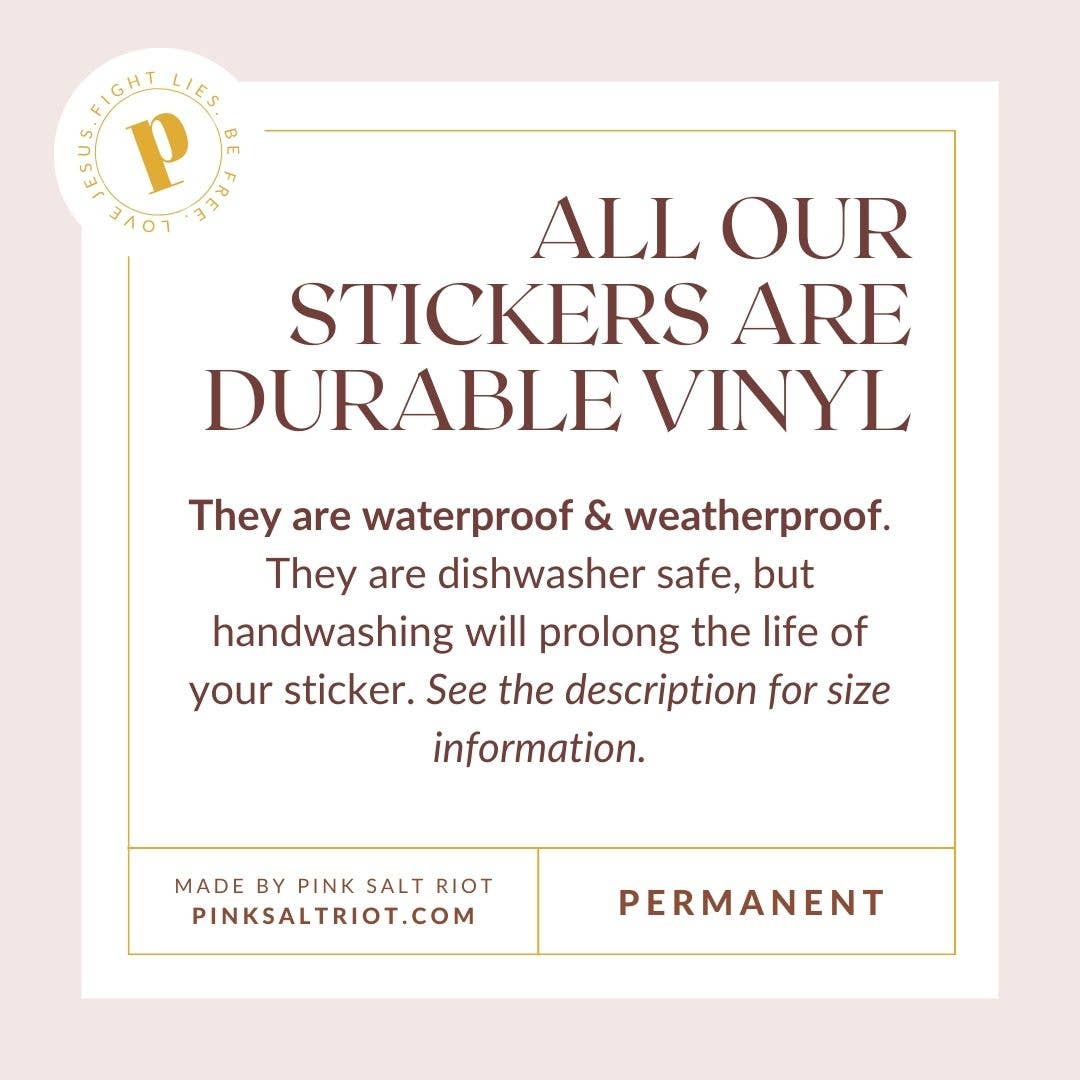 Pink Salt Riot - God Does Not Lose Battles Vinyl Sticker