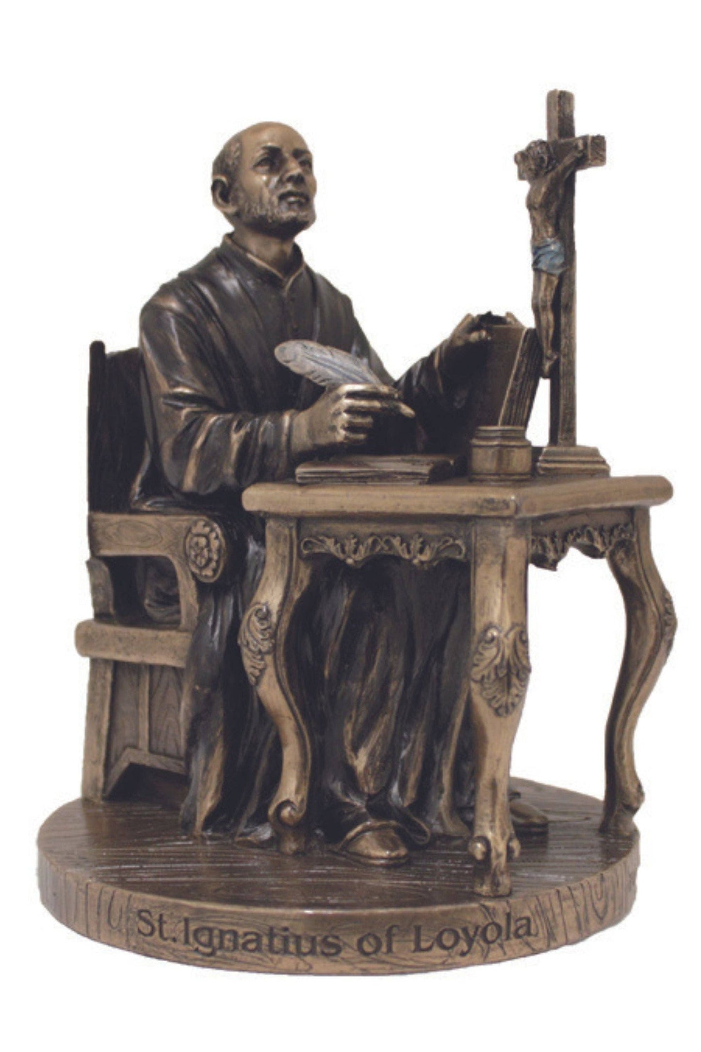 St. Igantius of Loyola Statue in Cold Cast Bronze 6.5"