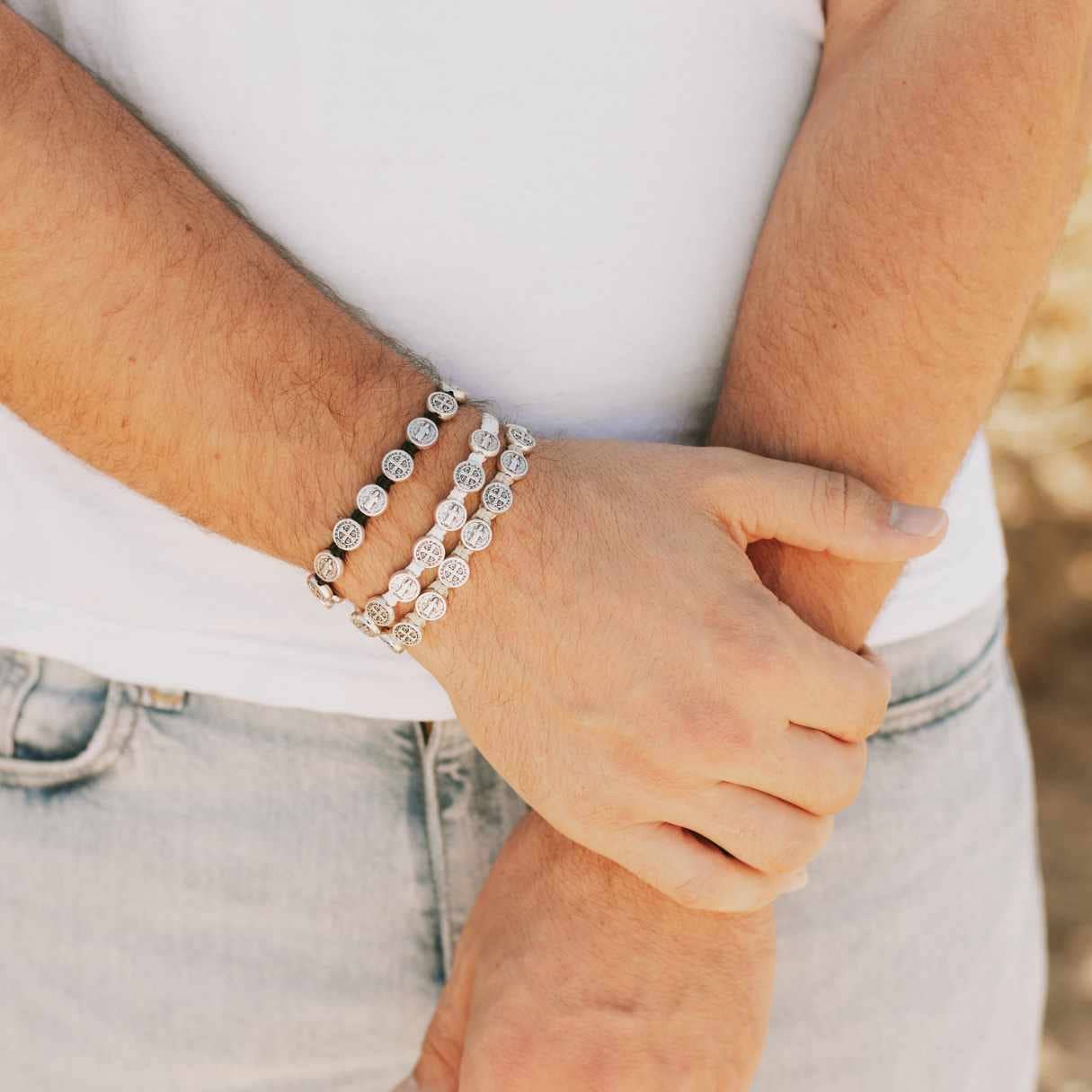 My Saint My Hero - Benedictine Blessing Bracelet - Silver Medals