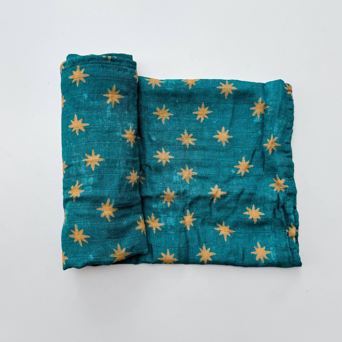The Little Rose Shop - Guadalupe Stars Mantle - Catholic Baby Muslin Blanket Swaddle