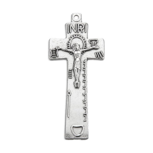 2” Antiqued Silver Oxidized Celtic Penal Crucifix (Medal only)