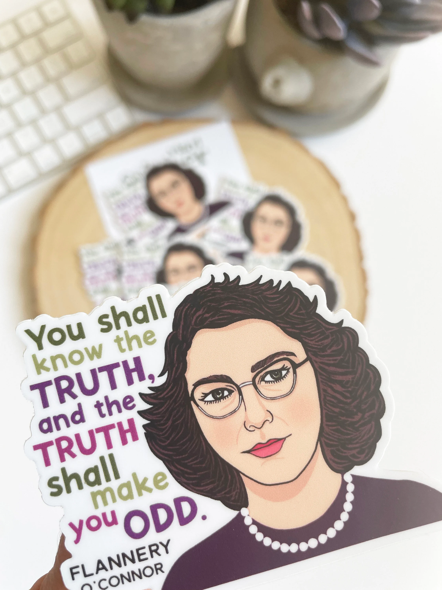 The Stump of Jesse - Flannery O'Connor Waterproof Sticker I Catholic Gift