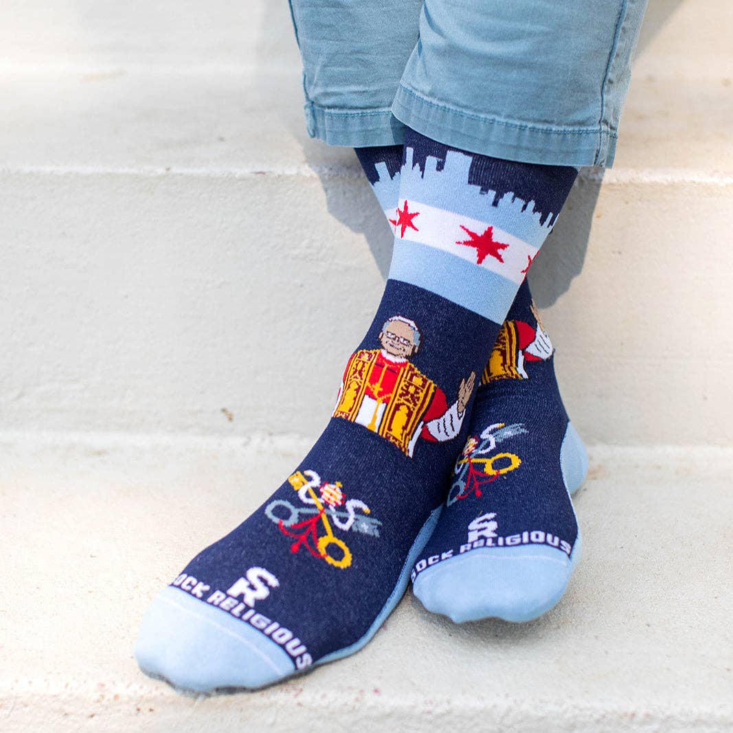 Sock Religious - Pope Leo XIV - Chicago Adult Socks