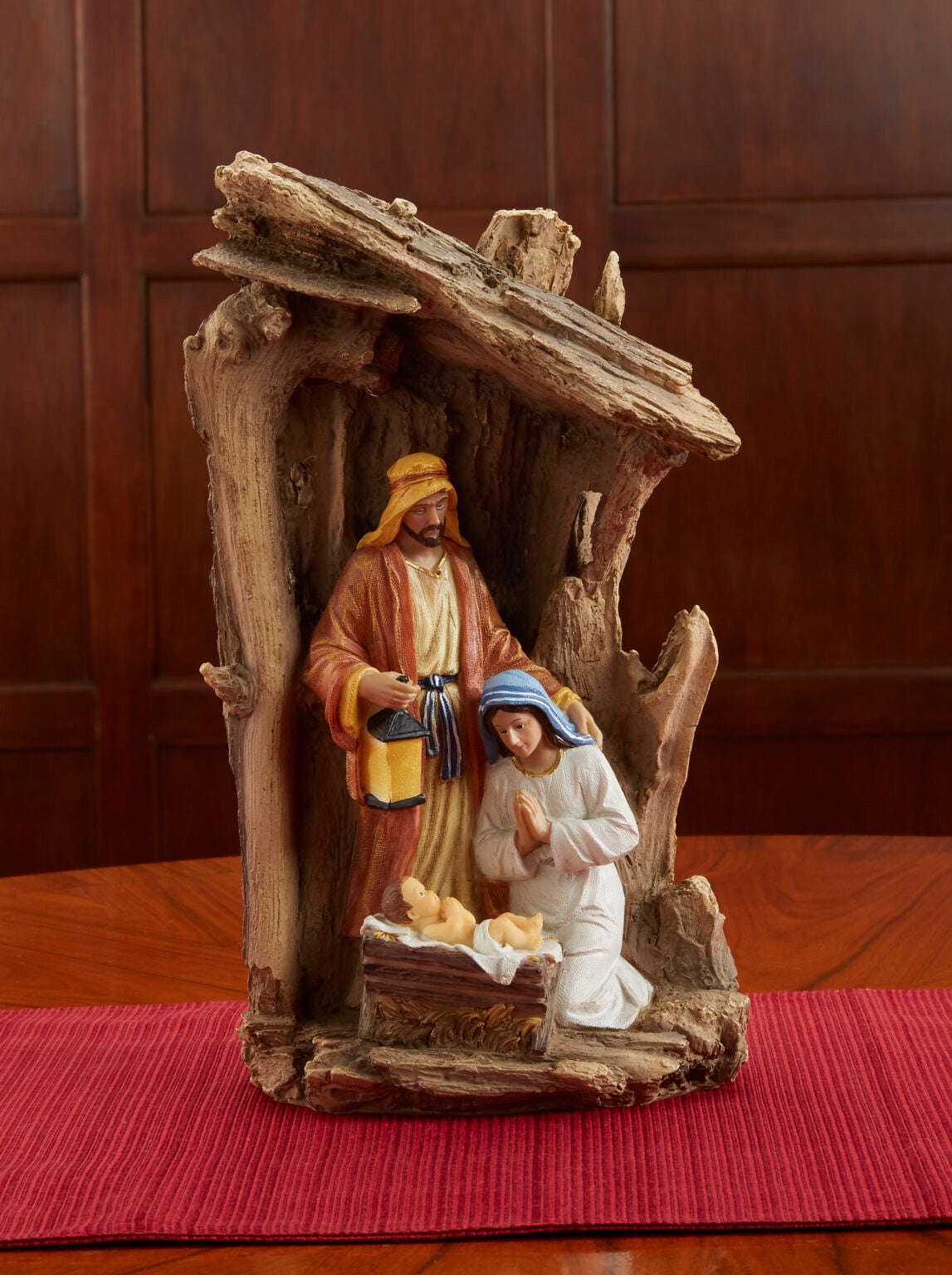 Lighted Holy Family Nativity