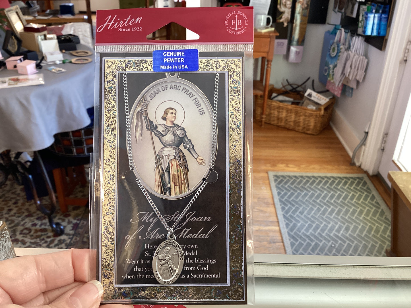 Pewter Saint Medals and Holy Cards