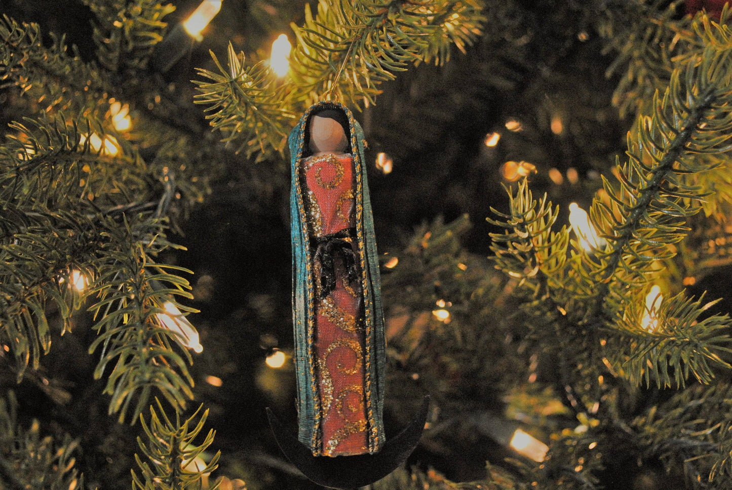 Our Saint Family - Our Lady of Guadalupe Wooden Doll Ornament