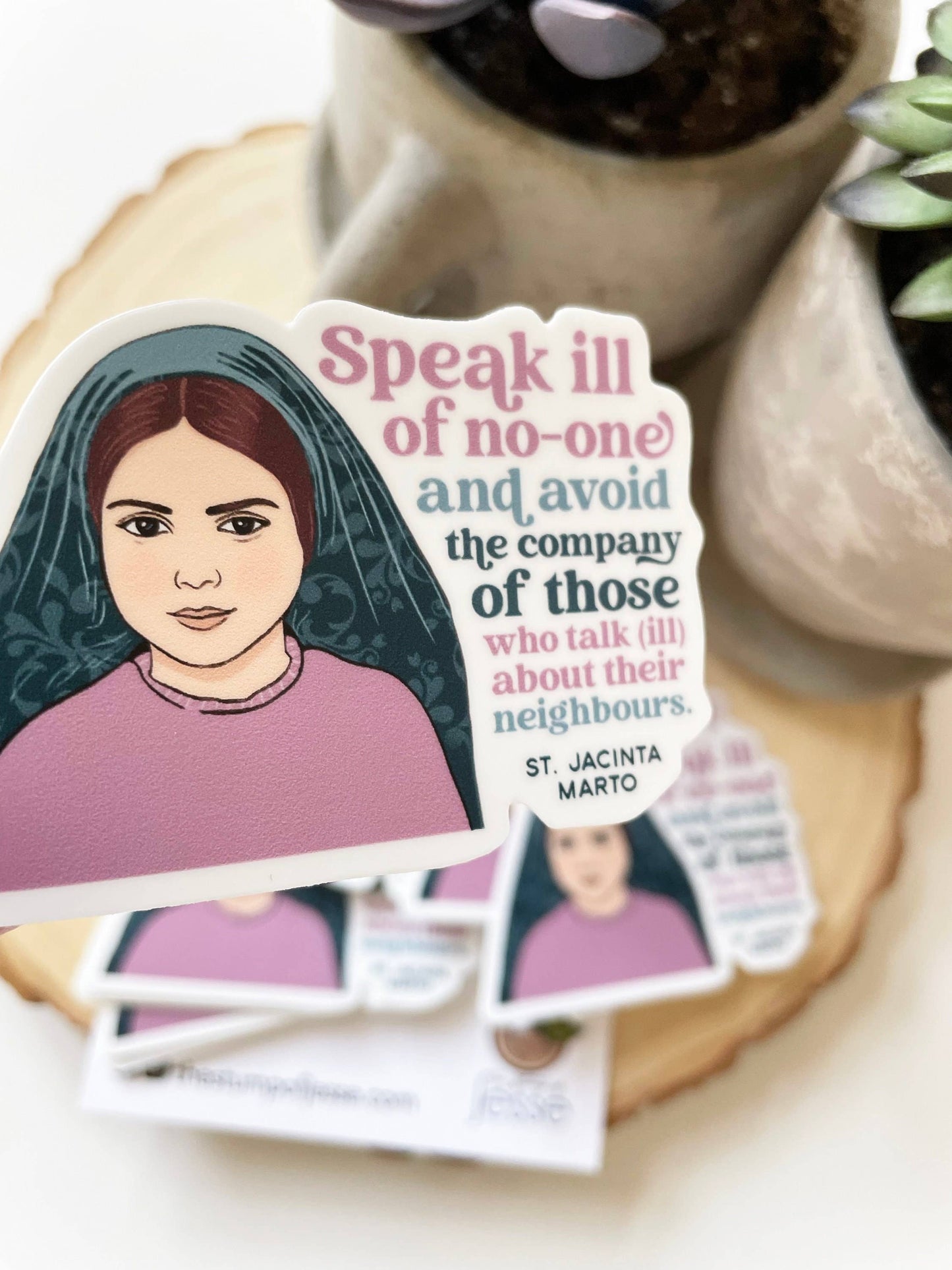 The Stump of Jesse - St. Jacinta Marto Waterproof Catholic Sticker