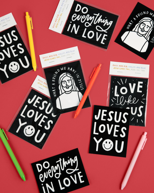 Be A Heart - Love Like Jesus Valentine Fuzzy Coloring Cards