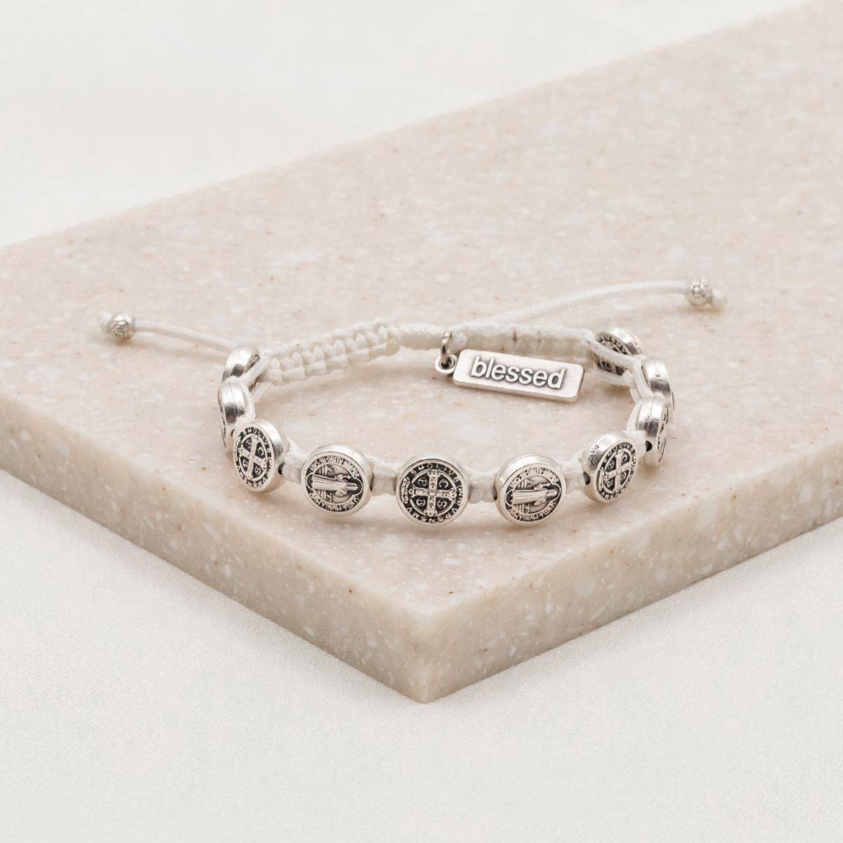 My Saint My Hero - Benedictine Blessing Bracelet - Silver Medals