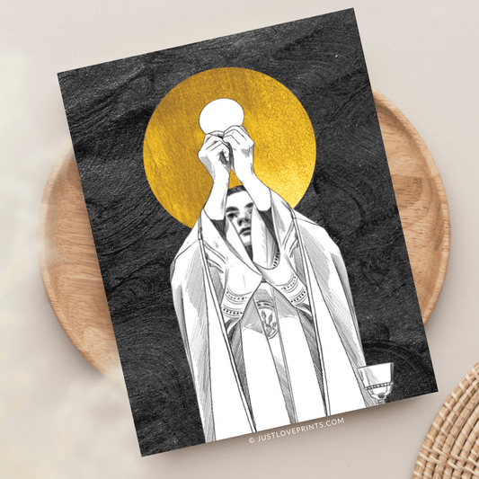 Just Love Prints - Catholic Priest Greeting Card