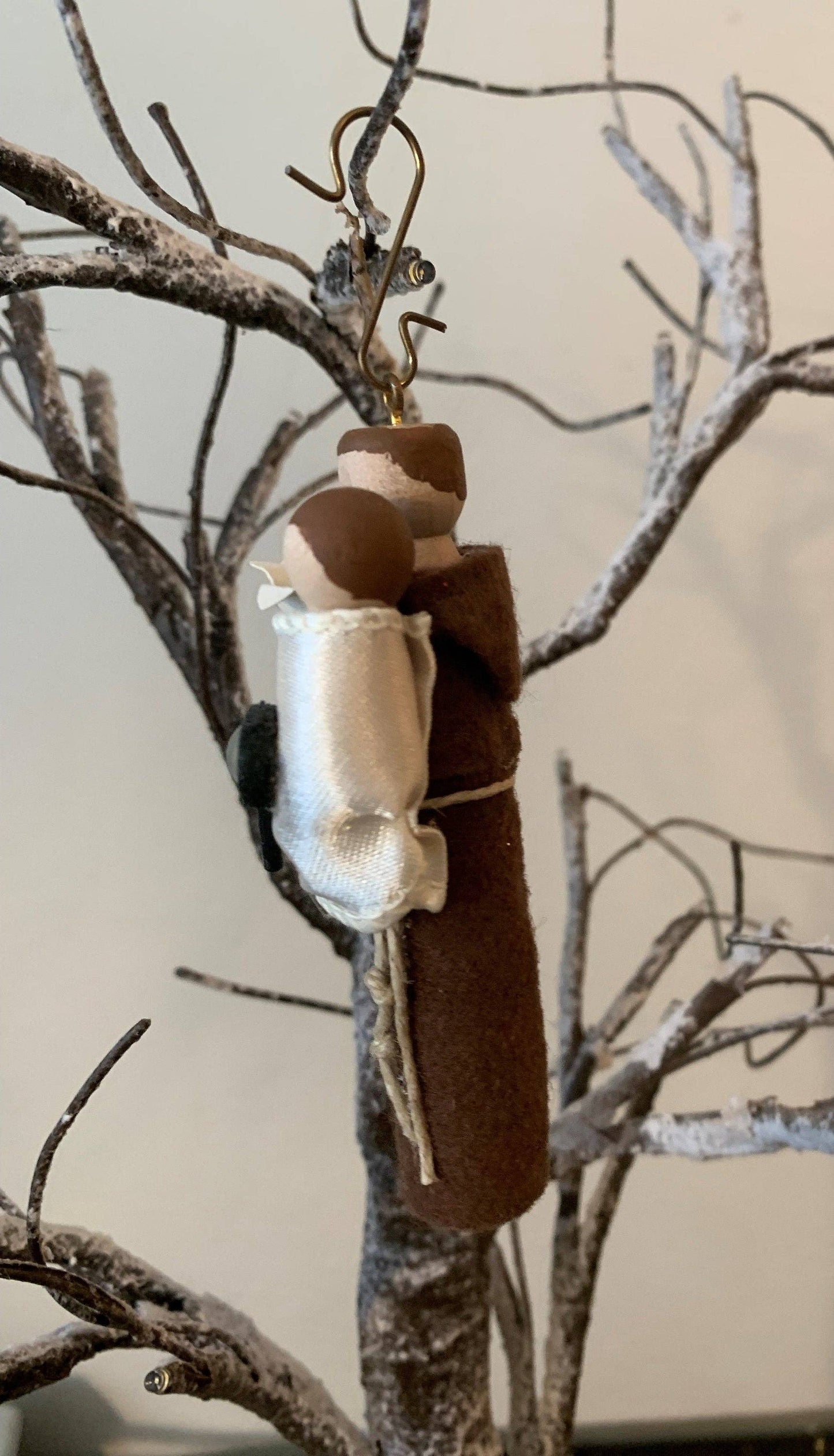 Our Saint Family - St. Anthony of Padua Wooden Doll Ornament