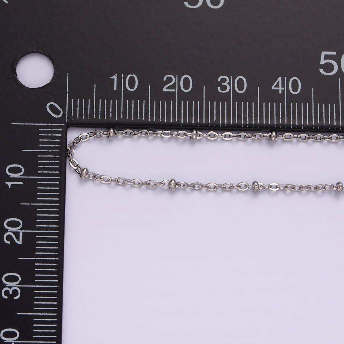 Aim Eternal - Dainty Stainless Steel 2mm Satellite Chain 18 Inch Necklace in Silver | WA-2385