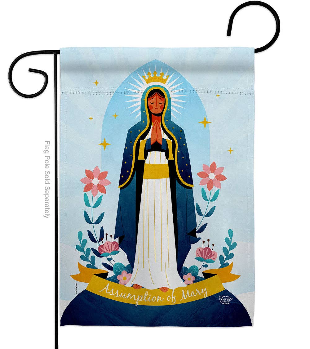 Two Group Flag Co - Flag Assumption Mary Faith Virgin Garden House 2-Sided Home