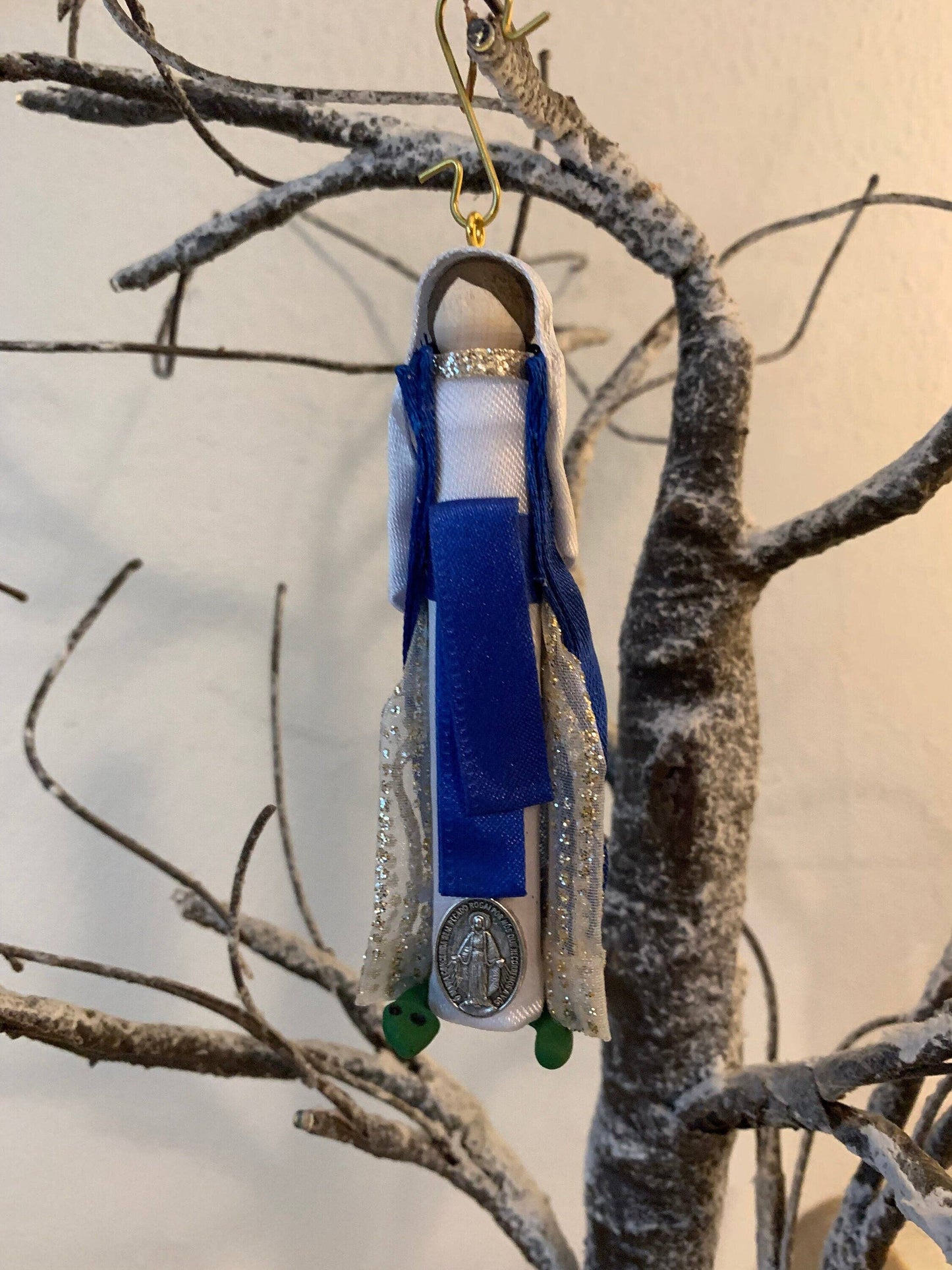 Our Saint Family - Our Lady of Grace Wooden Doll Ornament