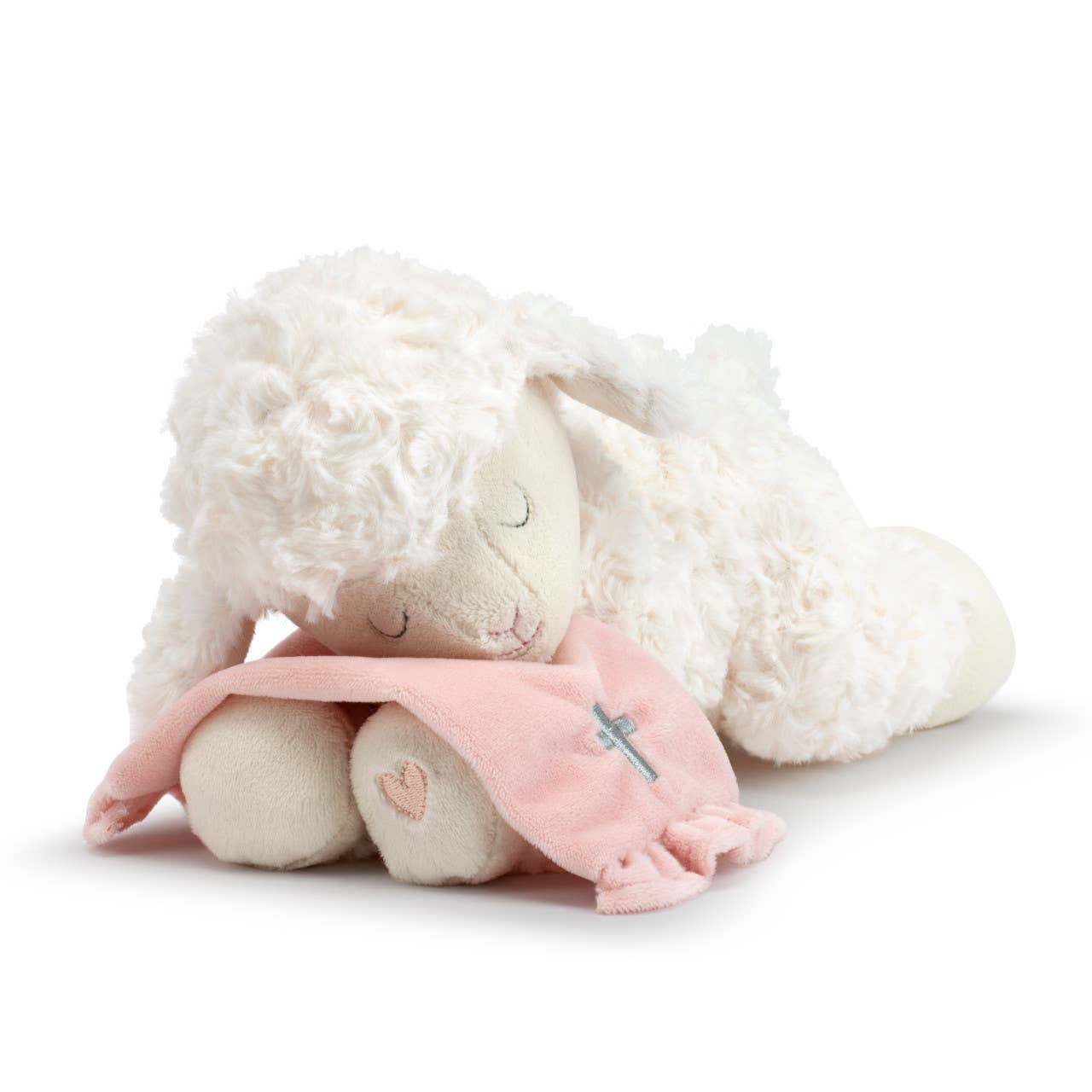DEMDACO - Pink Goodnight Prayer Mechanical Lamb
