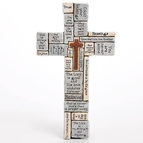 Roman - 16"H Crossword Wall Cross