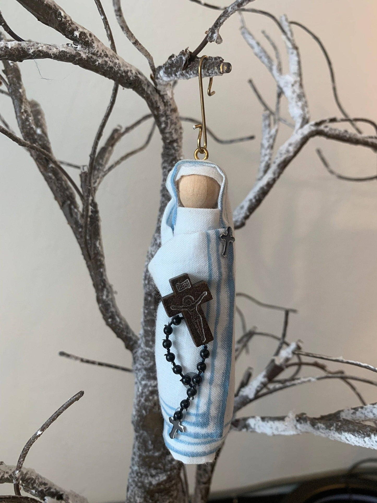 Our Saint Family - St. Teresa of Calcutta (Mother Teresa) Wooden Doll Ornament