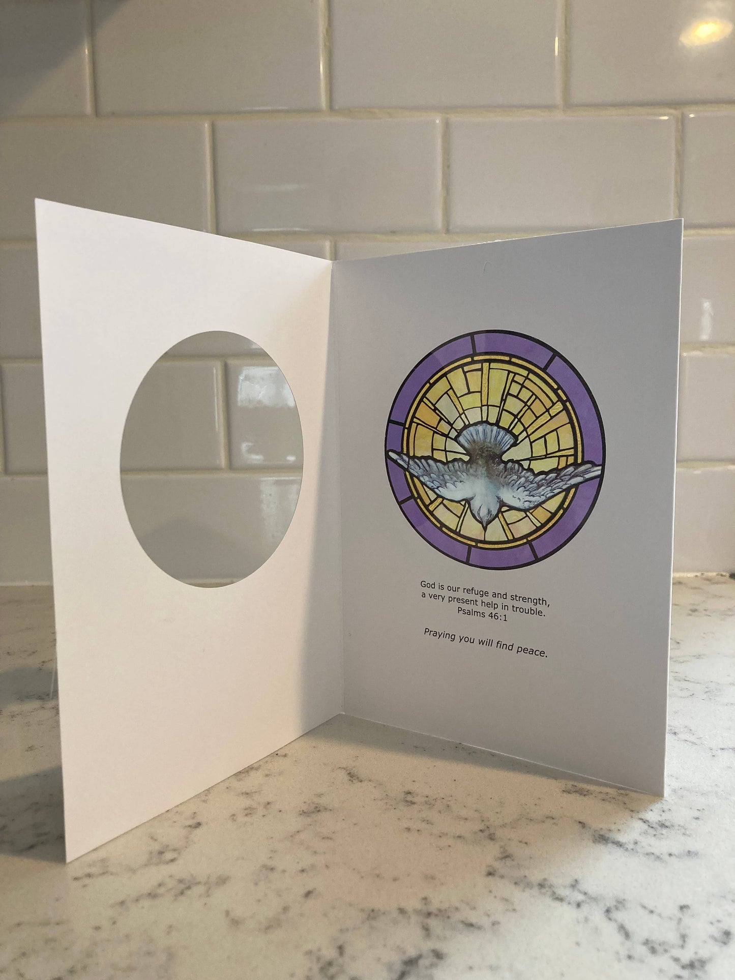Bright Greetings - Sympathy descent of the Holy Spirit | Tiffany stained glass