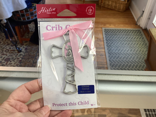 Guardian Angel Cross with Ribbon