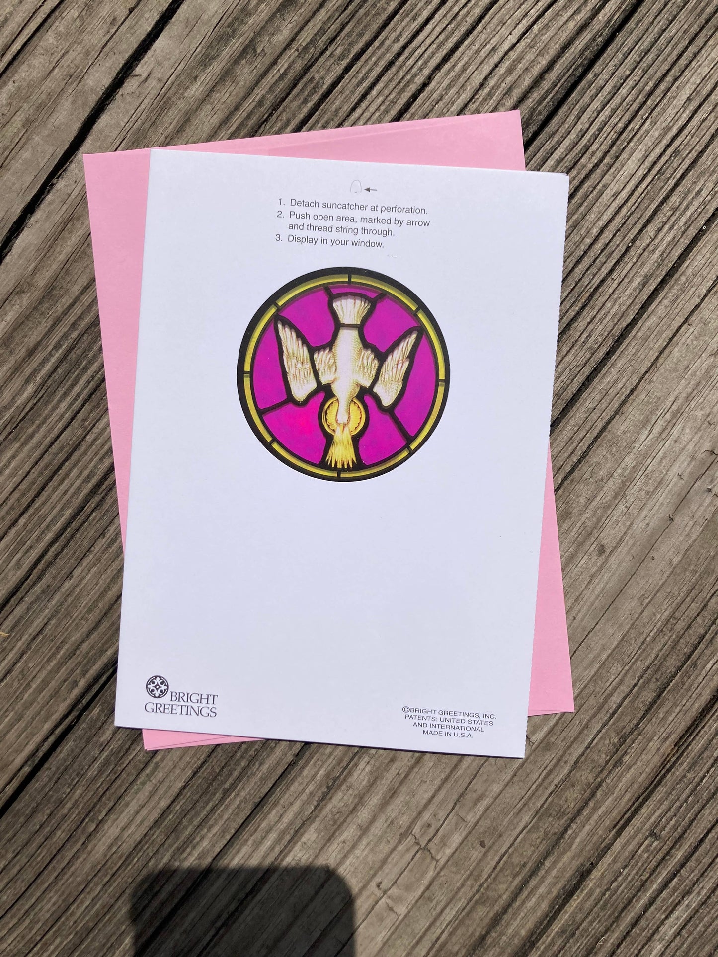 Bright Greetings - Love inspirational sun-catcher card