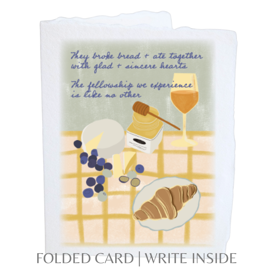 Paper Baristas - Fellowship we experience | Religious Friends Greeting Card