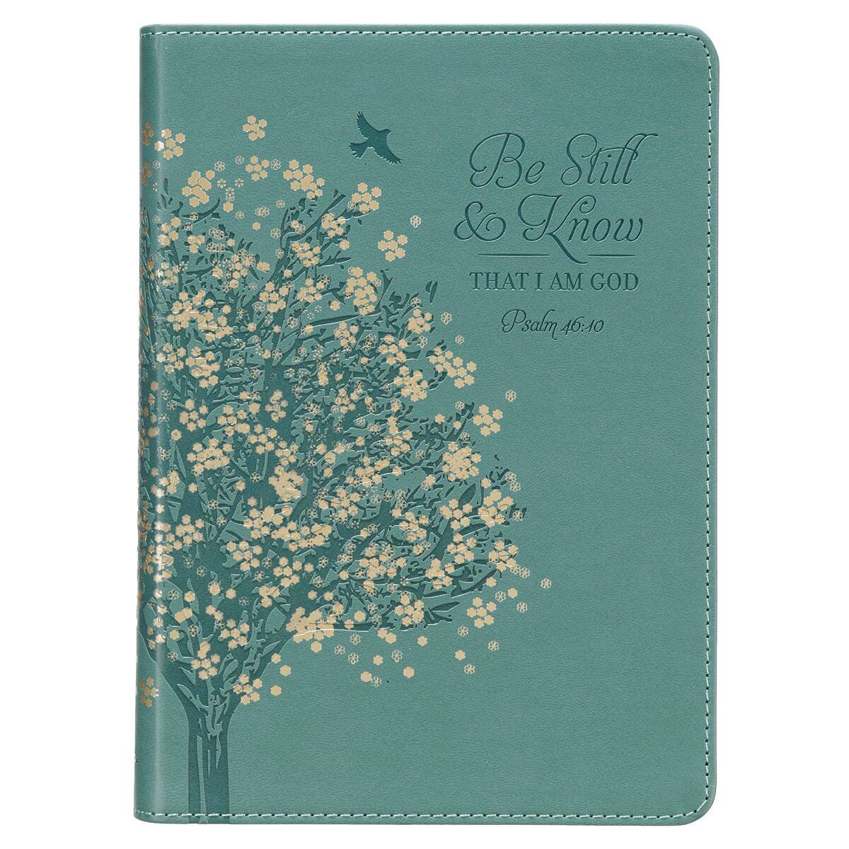 Christian Art Gifts - Journal Classic Teal Be Still & Know Ps. 46:10