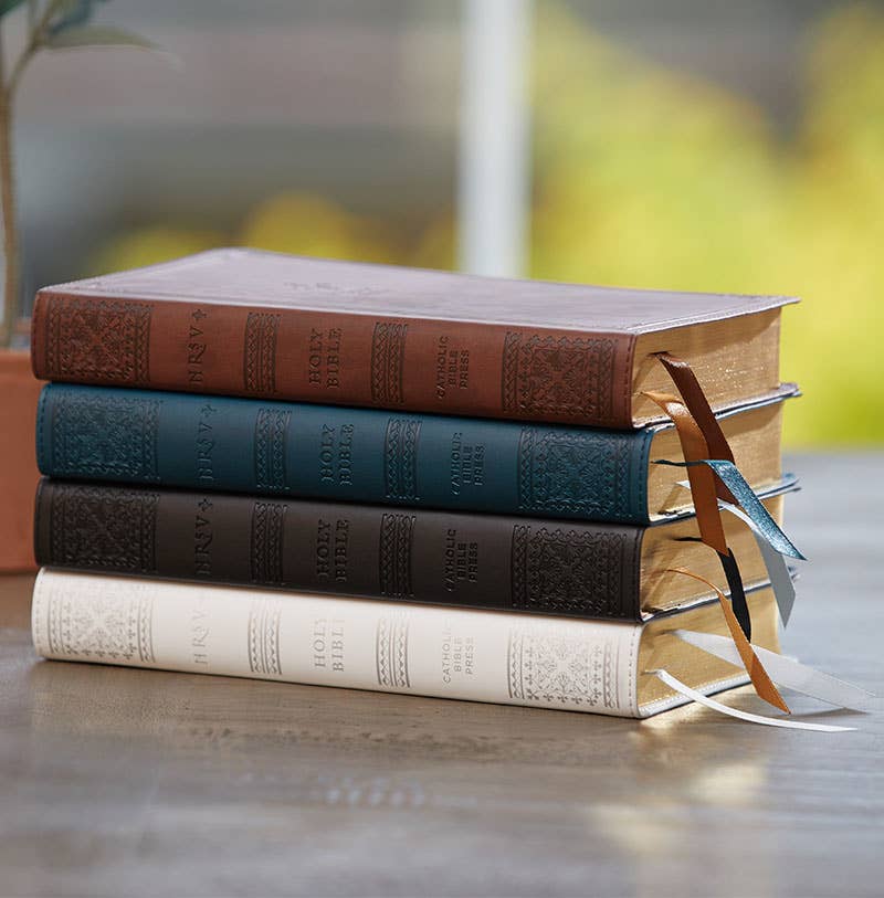 HarperCollins Christian Publishing - NRSV Catholic Edition Gift Bible, Teal Leathersoft (Comfort