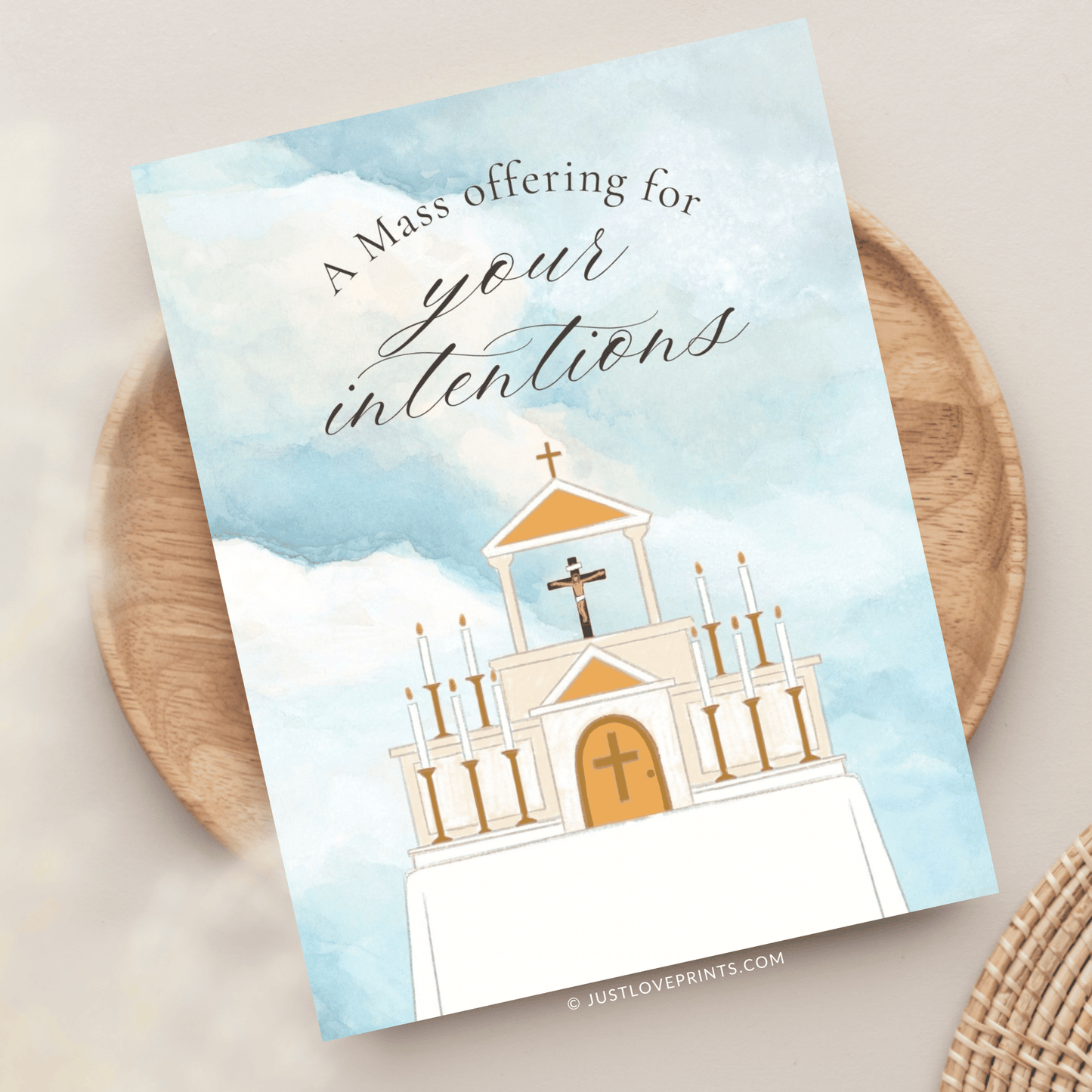 Just Love Prints - Catholic Stickers & Gifts - Catholic Mass Card