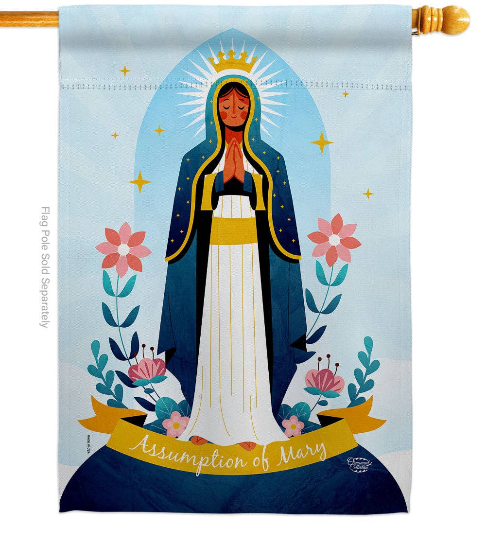 Two Group Flag Co - Flag Assumption Mary Faith Virgin Garden House 2-Sided Home