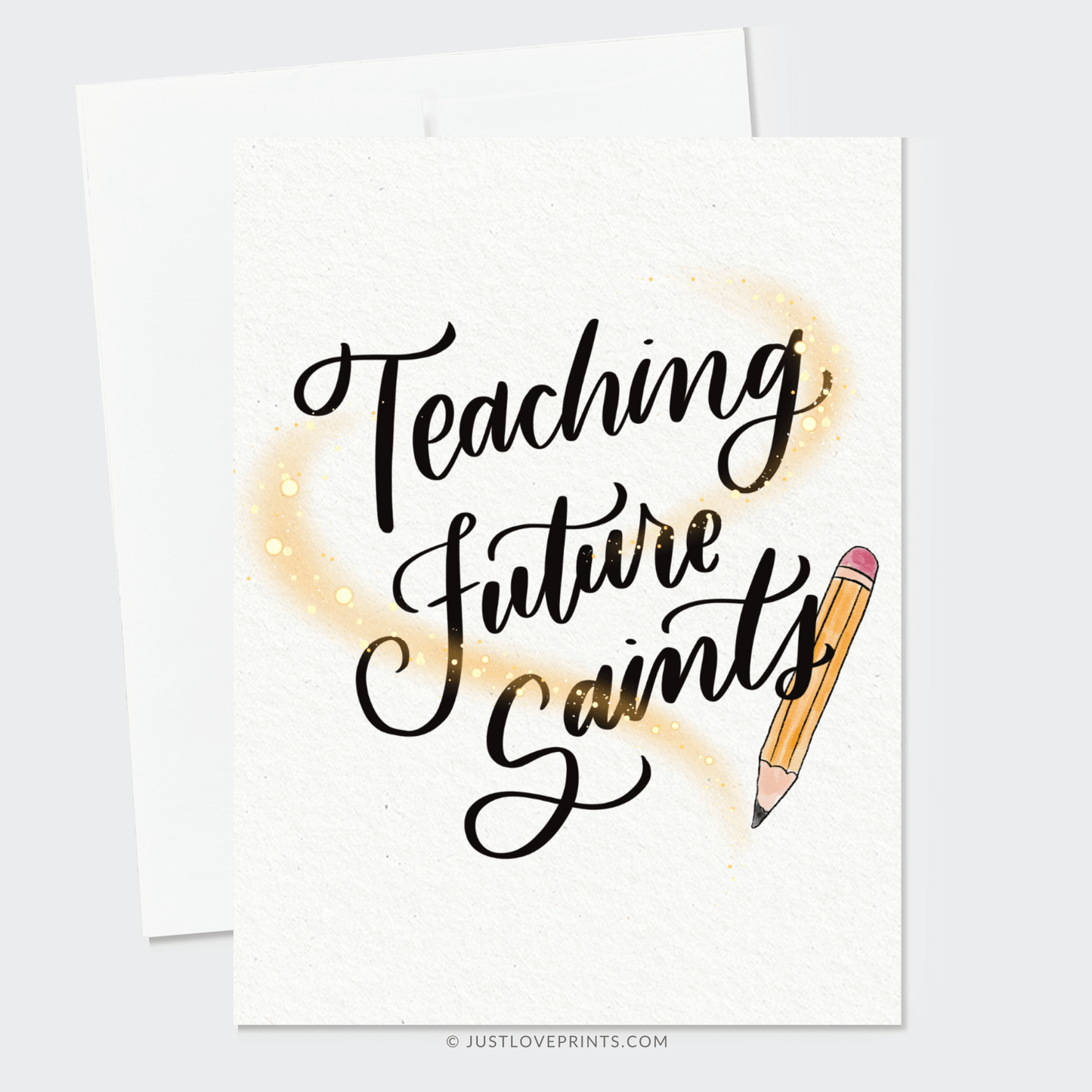 Just Love Prints - Teaching Future Saints Greeting Card