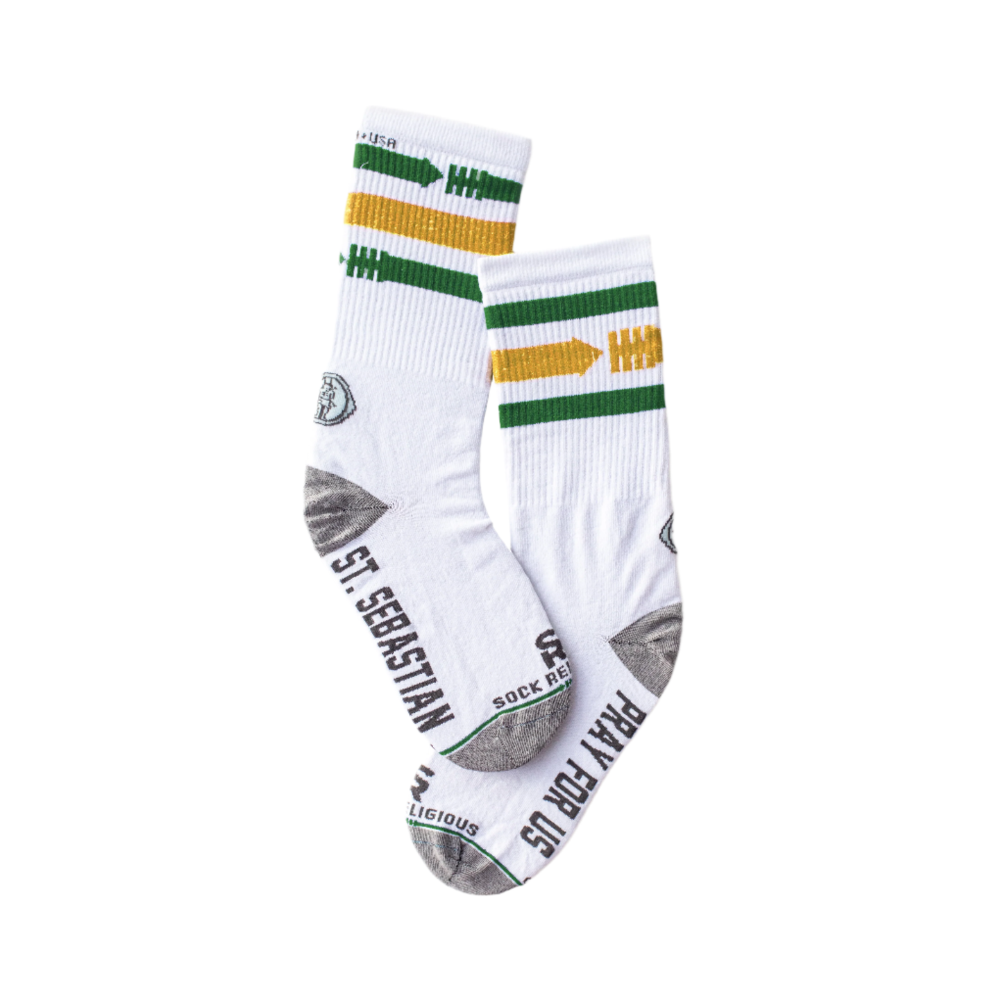 Sock Religious - St. Sebastian - Patron of Athletes Adult Socks