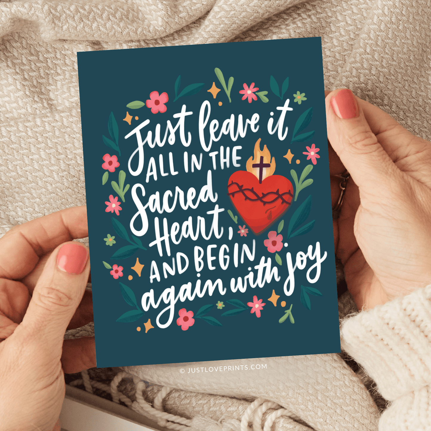 Just Love Prints - Begin Again with Joy Greeting Card