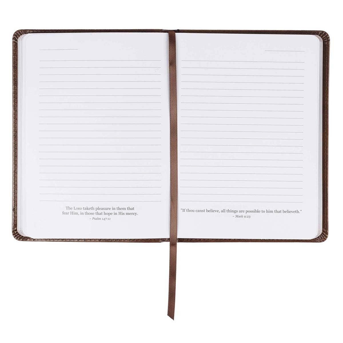 Christian Art Gifts - Journal Handy Brown I Know the Plans Jer. 29:11