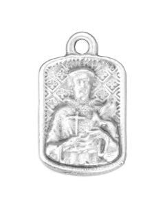 7/8"  Silver Oxidized Rectangle Medal