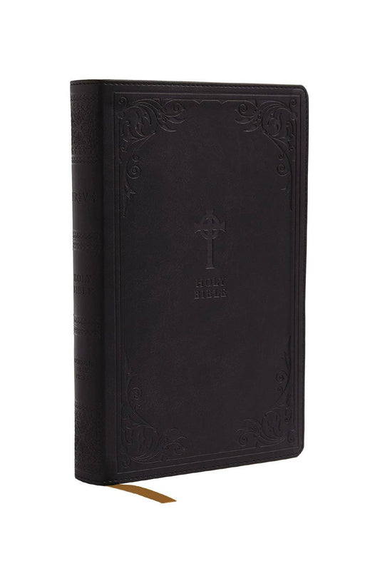 HarperCollins Christian Publishing - NRSV Catholic Edition Gift Bible, Black Leathersoft (Comfort