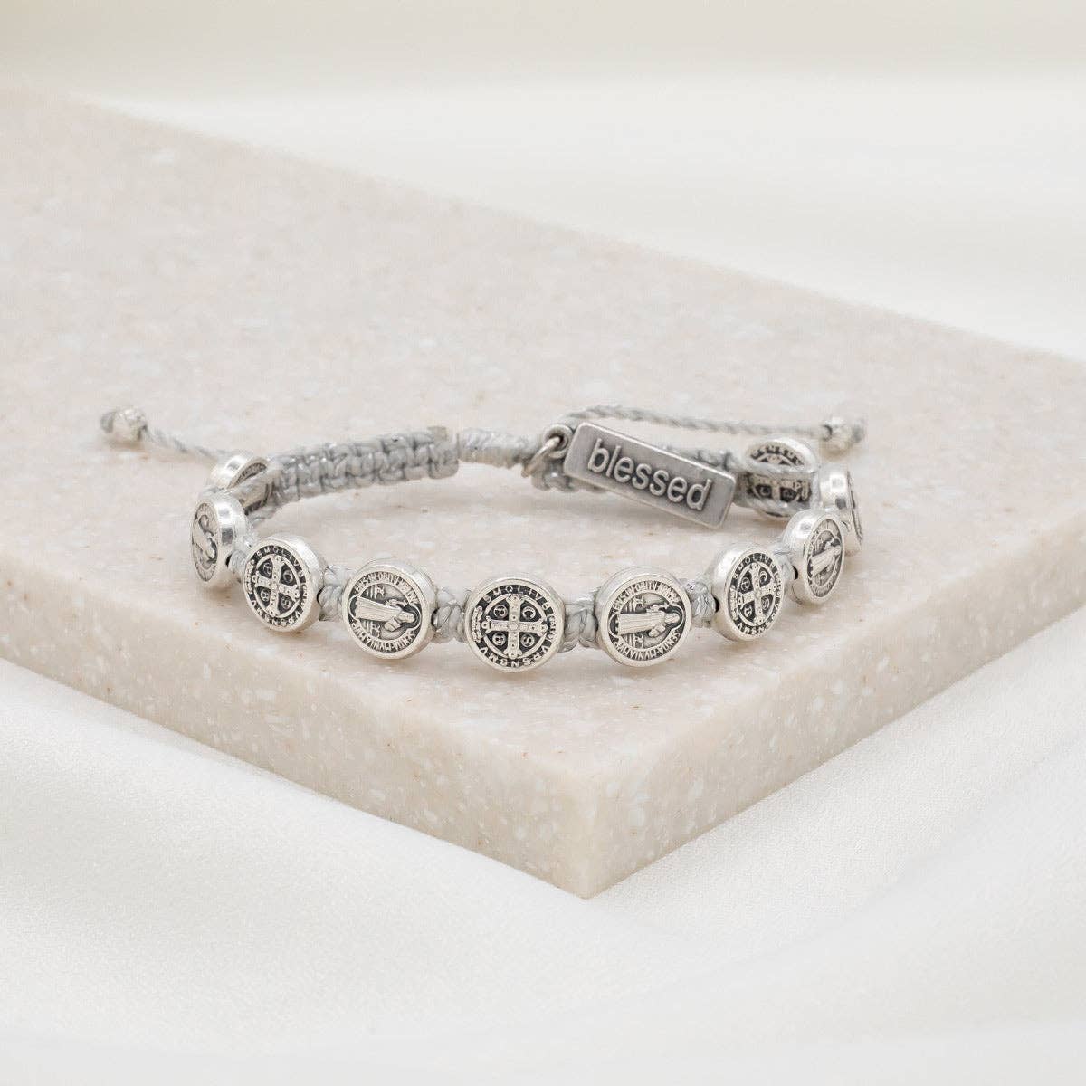 My Saint My Hero - Benedictine Blessing Bracelet - Silver Medals