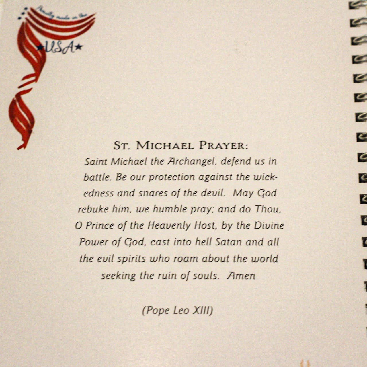 The Retro - a Full of Grace USA Company - Teen Chastity Boy: St. Michael the Archangel Writing Journal