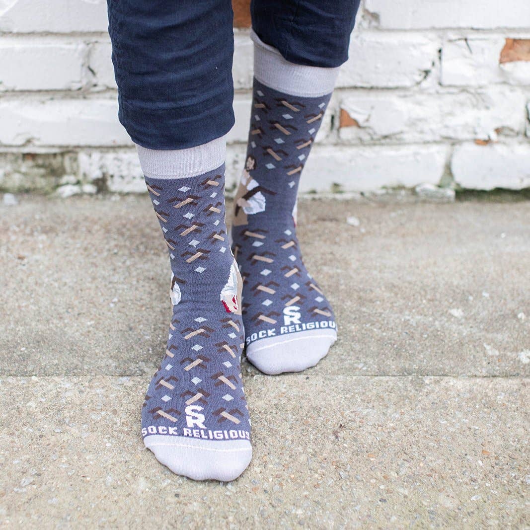 Sock Religious - St. Joseph the Worker Adult Socks