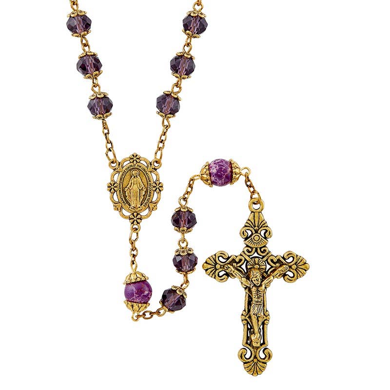 Picasso Rosary - Amethyst