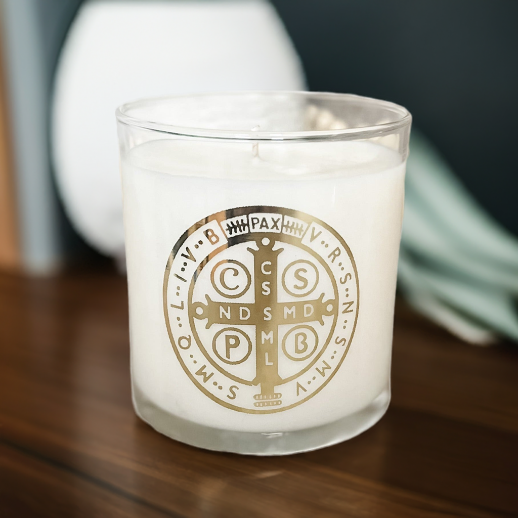 Pax Rosa - Saint Benedict Medal Candle
