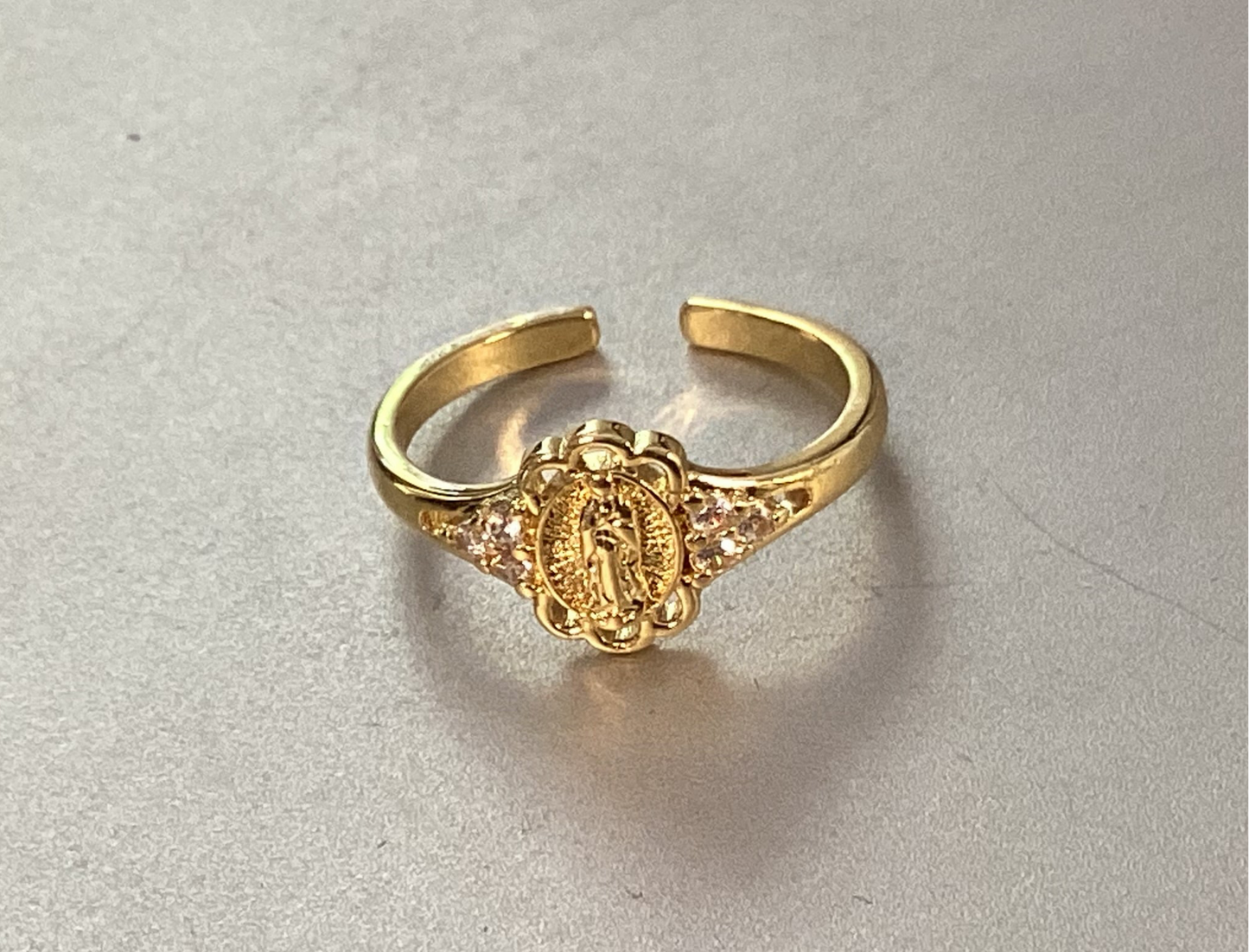 Gold filled Our Lady Guadalupe rounded